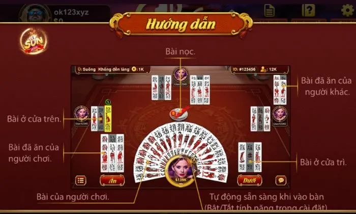 Chắn Sunwin Mỗi ván tối đa 4 người chơi