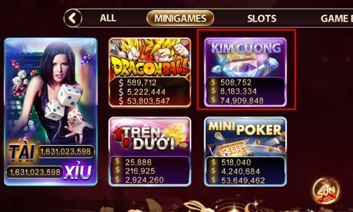 Các bước chơi Kim Cương tại Sunwin